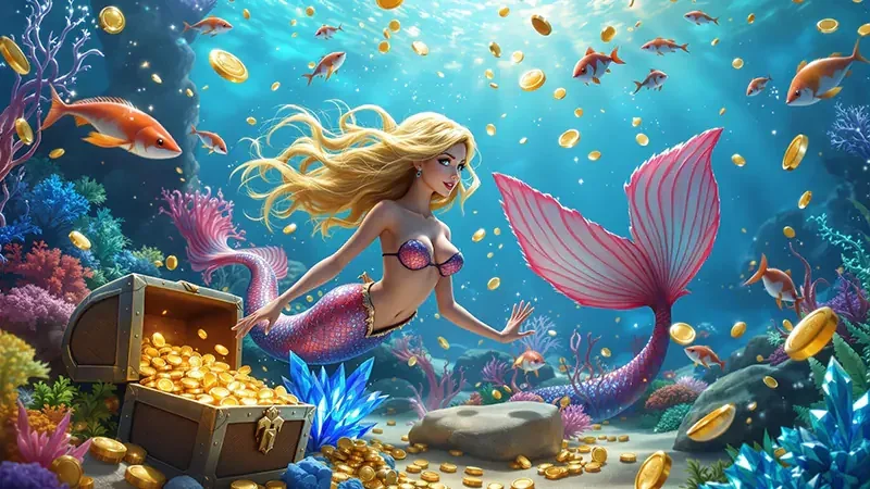 Tampilan permainan tembak ikan bertema bawah laut di GEBYAR4D