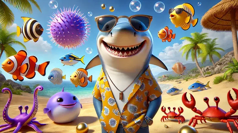 Visual bawah laut untuk kategori tembak ikan GEBYAR4D