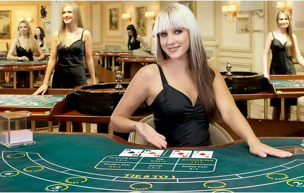 Suasana visual permainan meja dalam kasino live